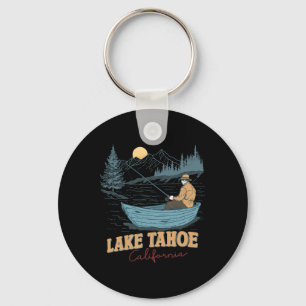 Lake Tahoe Kalifornien Lustiger Sommer Angeln Camp Schlüsselanhänger