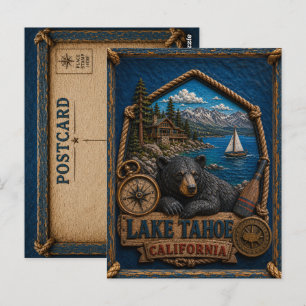 Lake Tahoe Kalifornien Postkarte Vintage Reise