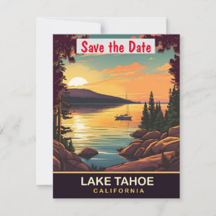 Lake Tahoe, Kalifornien, Travel Postcard, Save The Date