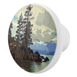 Lake Tahoe Keramik Pull Keramikknauf
