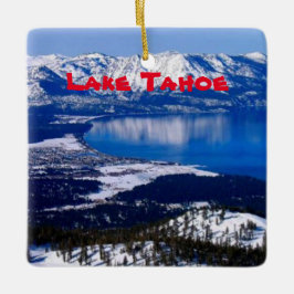 Lake Tahoe Landschaftliches Weihnachtsgeschenk Keramikornament