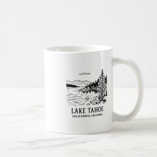 Lake Tahoe Linienzeichnung Kalifornien Nevada Natu Kaffeetasse