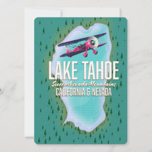 Lake Tahoe Map Reiseplakat