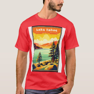 Lake Tahoe Nationalpark Vintage Travel Poster 4 T-Shirt