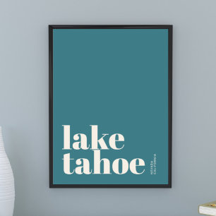 Lake Tahoe Nevada California modernes Stadtplakat Poster