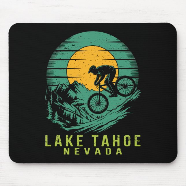 Lake Tahoe Nevada Mountain Biking Adventure  Mousepad (Vorne)