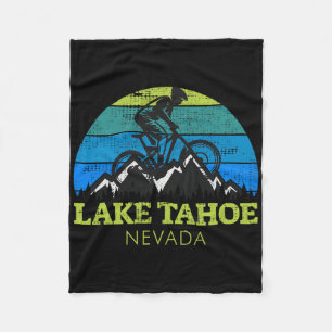 Lake Tahoe Nevada Mountainbike Mtb Vintage-Souveni Fleecedecke