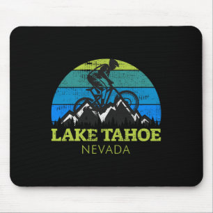 Lake Tahoe Nevada Mountainbiken Mtb Vintage Souven Mousepad