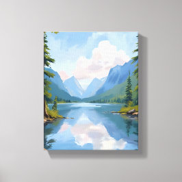 Lake Tahoe | Ölbild Landschaft Leinwanddruck