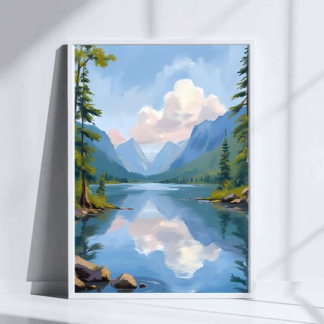 Lake Tahoe | Ölbild Landschaft Poster (Von Creator hochgeladen)