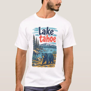 Lake Tahoe Park Landschaft Süßer Bär T-Shirt