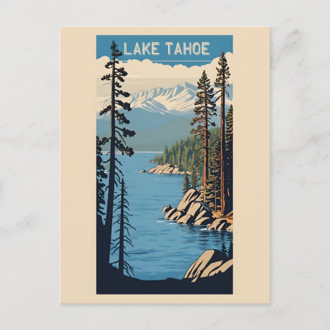 Lake Tahoe Postkarte (Vorderseite)