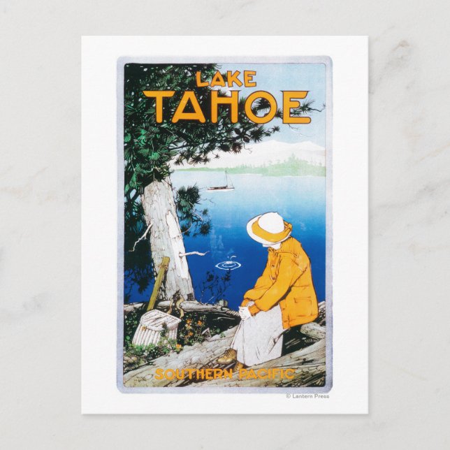 Lake Tahoe Promotional Poster, Lake Tahoe, CA Postkarte (Vorderseite)