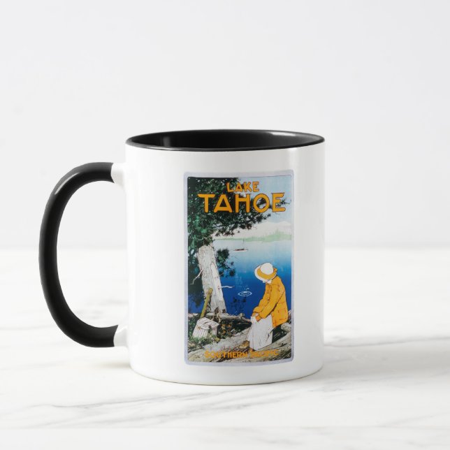 Lake Tahoe Promotional Poster, Lake Tahoe, CA Tasse (Links)