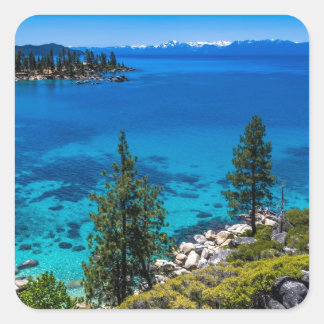 Lake Tahoe Quadratischer Aufkleber