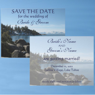 Lake Tahoe Rettete-the-Date Save The Date
