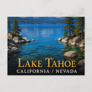 Lake Tahoe Sierra Nevada Alpensee Reise Postkarte