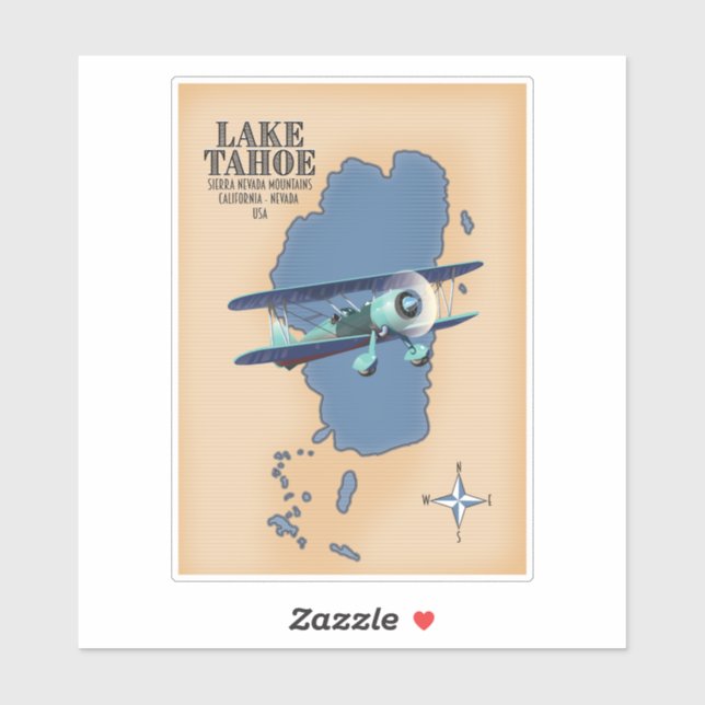 Lake Tahoe Sierra Nevada California Nevada USA Kar Aufkleber (Blatt)