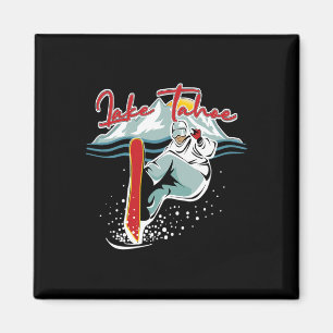 Lake Tahoe Sierra Nevada California Snowboarding S Magnet