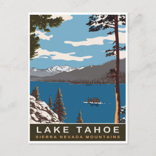 Lake Tahoe, Sierra Nevada, Reisen Postkarte