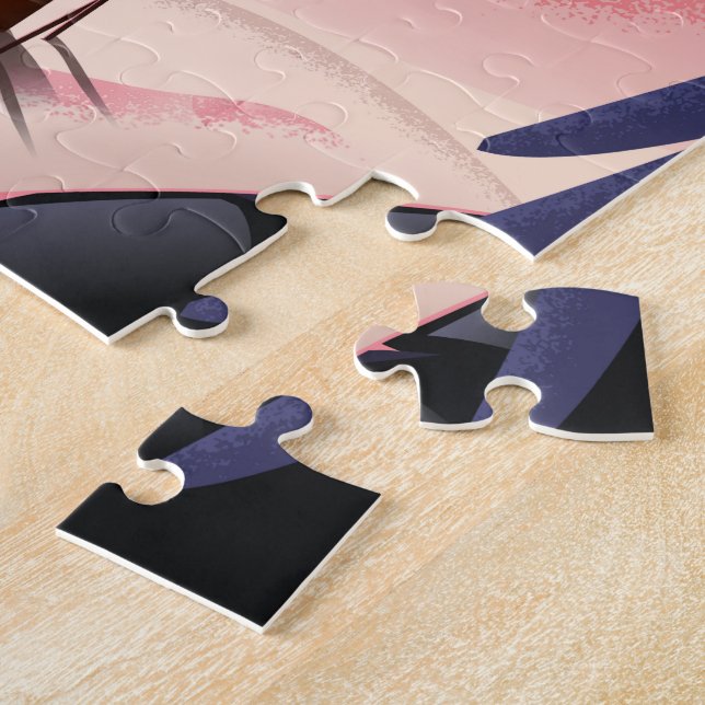 Lake Tahoe sierra nevada Vintages Skiposter Puzzle (Seite)