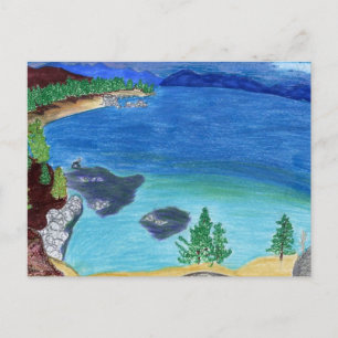 Lake Tahoe Sketch Postkarte