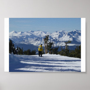 Lake Tahoe Snowboarding Poster