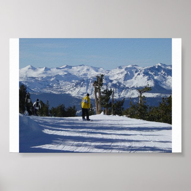 Lake Tahoe Snowboarding Poster (Vorne)