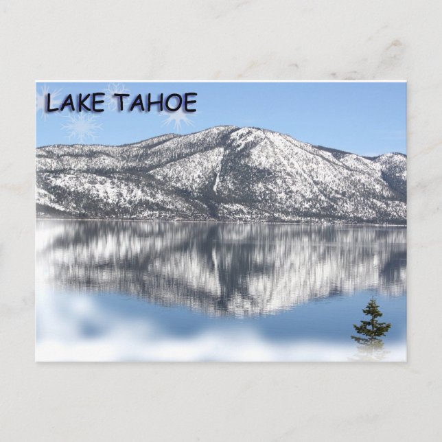 Lake Tahoe Snowflake 1 Postkarte (Vorderseite)