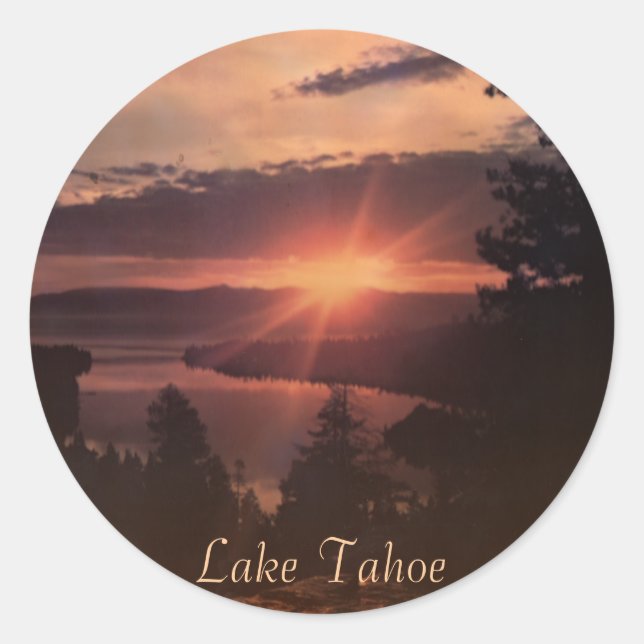 Lake Tahoe Sunrise Stickers (Vorderseite)