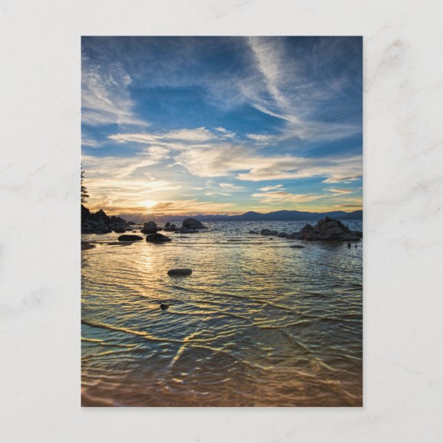 Lake Tahoe Sunset Postkarte (Vorderseite)