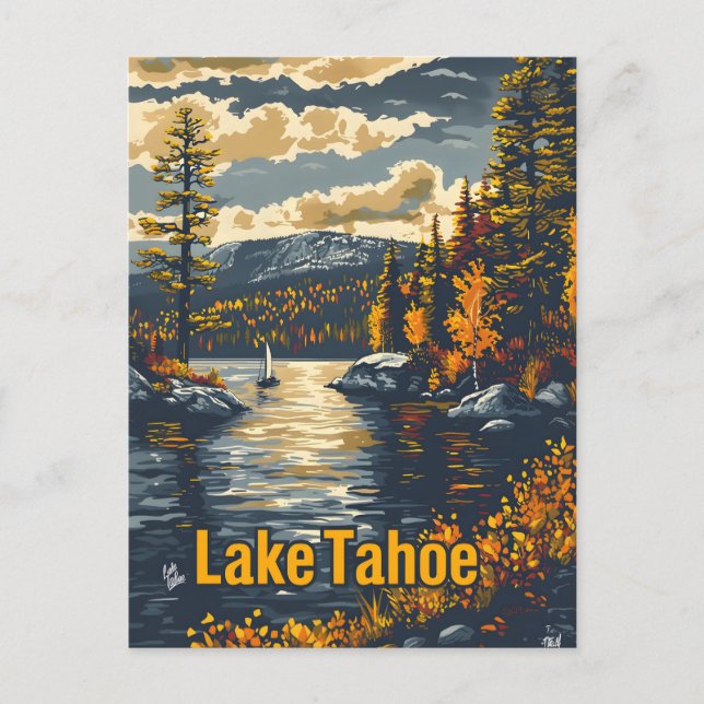 Lake Tahoe Vintag Postkarte (Vorderseite)