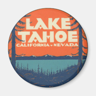Lake Tahoe Vintage Travel Decal Design Magnet