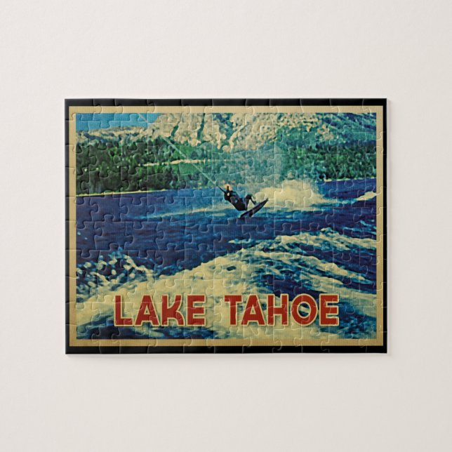 Lake Tahoe Water Skier Puzzle (Horizontal)