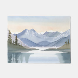Lake Tahoe | Watercolor Mountain Landscape Fußmatte