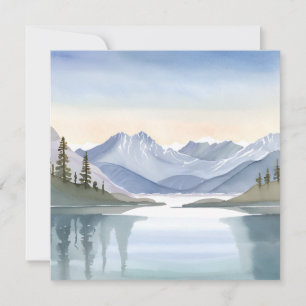 Lake Tahoe   Watercolor Rodelbahn mit Aussicht Karte
