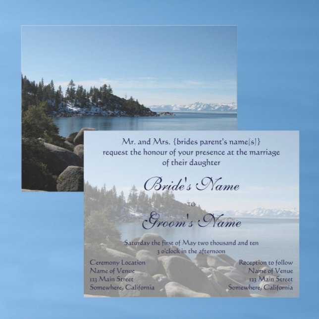 Lake Tahoe Wedding Einladung (Von Creator hochgeladen)