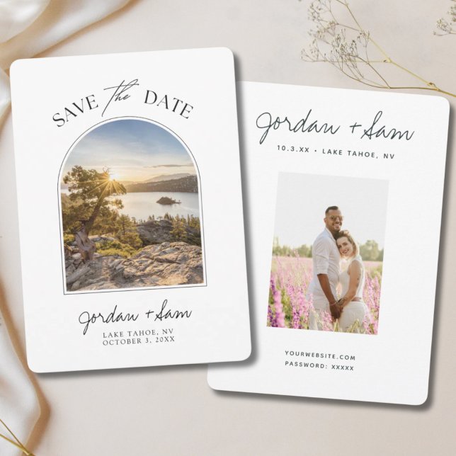 Lake Tahoe Wedding Emerald Cove Save the Date Einladung (Lake Tahoe Wedding Emerald Cove Save the Date Invitation)