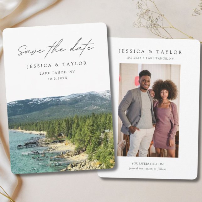 Lake Tahoe Wedding Incline Village Save the Date Einladung (Lake Tahoe Wedding Incline Village Save the Date Invitation)