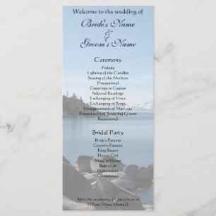 Lake Tahoe Wedding Program Programm
