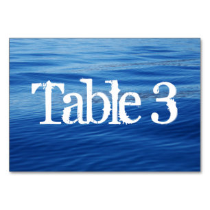 Lake Tahoe Wedding Tischnummer