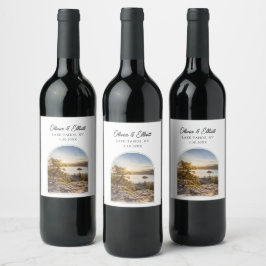 Lake Tahoe Wedding Wine Label Weinetikett
