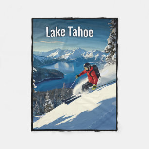 Lake Tahoe Winter-Ski-Abenteuer Fleecedecke