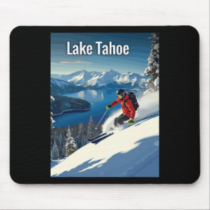 Lake Tahoe Winter Ski-Abenteuer Mousepad