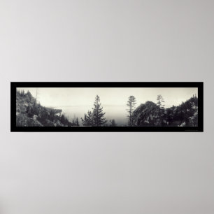 Lake- Tahoehöhlen-Felsen-Foto 1906 Poster