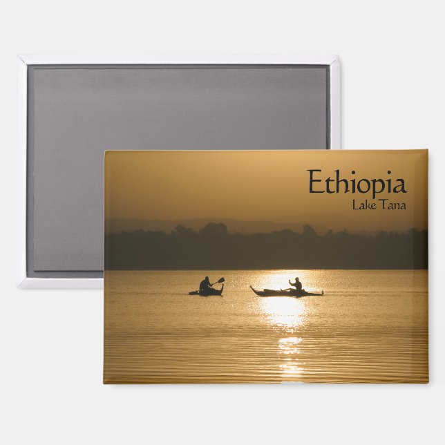 Lake Tana Ethiopia Magnet (Vorderseite/Rückseite)