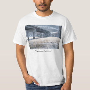 Lake Taneycomo Foggy Winter Fishing T - Shirt