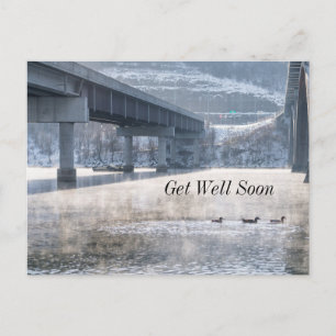 Lake Taneycomo Nebliger Winterfischfang Gute Besse Postkarte
