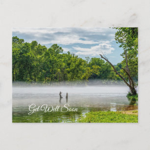 Lake Taneycomo Summer Fog wird bald gut Postcard Postkarte