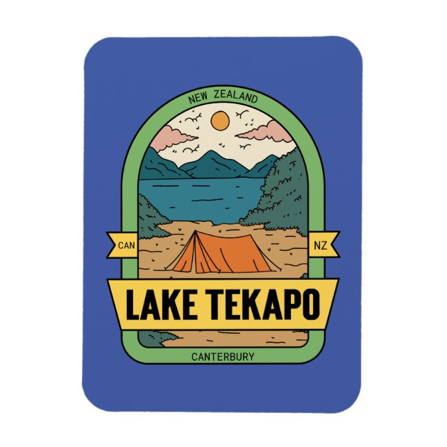 Lake Tekapo Neuseeland Magnet (Vertikal)